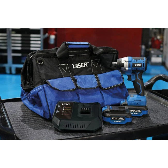 Laser Tools Cordless Impact Wrench 1/2"D 20V Kit (Euro) - PL