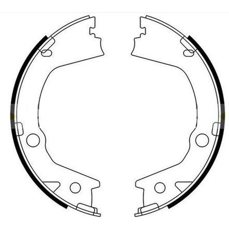 Mintex Parking Brake Shoe Set fits Ssangyong Actyon II 2012-2013 2.0