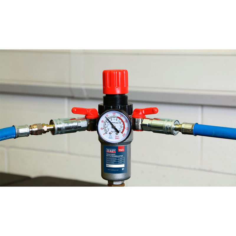 Sealey Air Filter/Regulator Heavy-Duty SA2FR Sealey - Dynamic Drive
