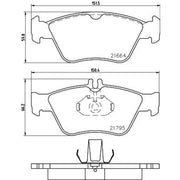 DON Front Brake Discs & Pads fits Mercedes-Benz C-Class 1993-2000 202.028