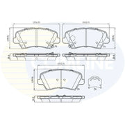 Comline Front Brake Internally Vented Discs & Pads fits Kia Stonic 2021 on 1.0