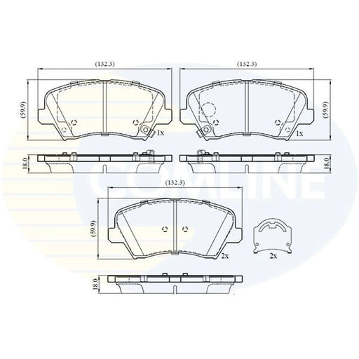 Comline Front & Rear Brake Discs & Pads fits Kia Stonic 2021 on 1.0