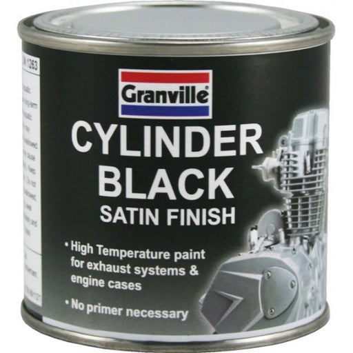 Granville High Temperature Cylinder Paint - Black Satin - 100ml - 0246