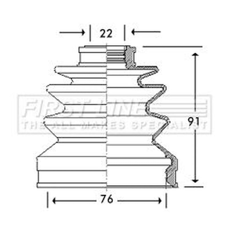 First Line Drive Shaft Bellow Kit Front Left fits Rover 600 I 1993-1999