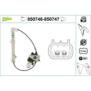 Valeo Electric Window Regulator Lifter Right Rear 850747