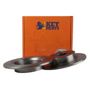 Key Parts Rear Brake Solid Discs & Pads fits Honda Civic VIII 2005-2012
