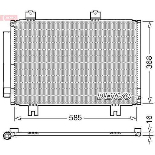 Denso Air Conditioning Condenser fits Honda Jazz IV 2015 on 1.3