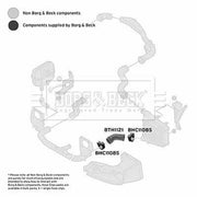 Borg & Beck Intercooler Turbo Charge Air Hose BTH1121
