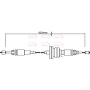 Apec Handbrake Cable Front fits Opel Vivaro A 2001-2014 1.9 2.0 2.5