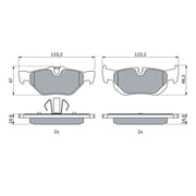 Bosch Front & Rear Pads fits BMW 1 2007-2013