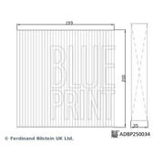 Blue Print Cabin Air Filter (Pollen Filter) fits Ssangyong Tivoli 2019-2021