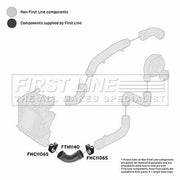 First Line Intercooler Turbo Charge Air Hose Front fits Seat Cordoba 2002-2009