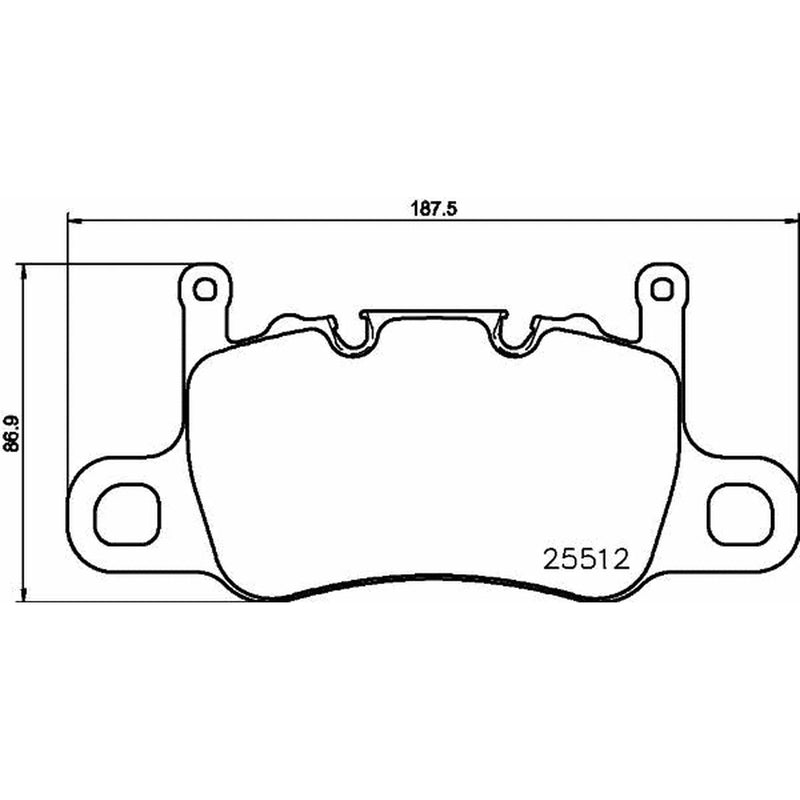 Brembo 4 x Rear Brake Pad Set fits Porsche 911 2013-2020 3.8 4.0