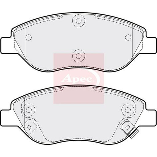 Apec Front Brake Pad Set fits Fiat Tipo 2015-2020 1.4 1.6