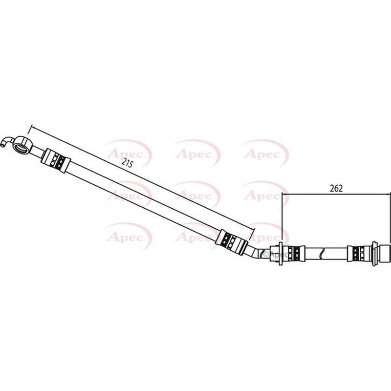 Apec Brake Hydraulic Hose Line Front Right fits Toyota Urban Cruiser 2009-2016