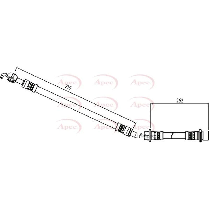 Apec Brake Hydraulic Hose Line Front Right HOS4079