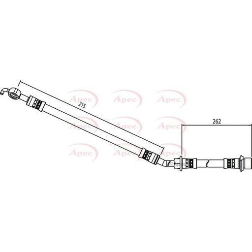 Apec Brake Hydraulic Hose Line Front Right fits Toyota Urban Cruiser 2009-2016