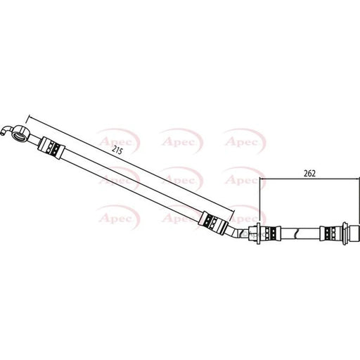 Apec Brake Hydraulic Hose Line Front Right HOS4079