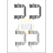 NAPA Brake Pad Accessory Fitting Kit Front fits Nissan Navara NP300 2005-2007