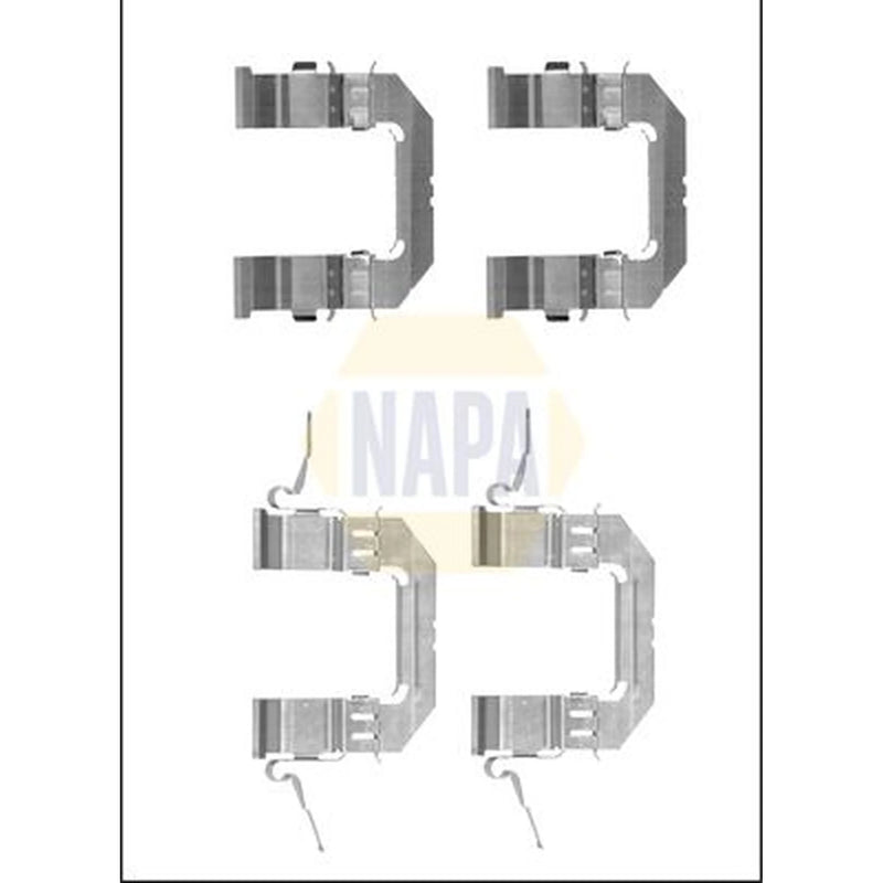 NAPA Brake Pad Accessory Fitting Kit Front fits Nissan Navara NP300 2005-2007