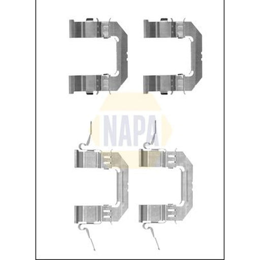 NAPA Brake Pad Accessory Fitting Kit Front fits Nissan Navara NP300 2005-2007