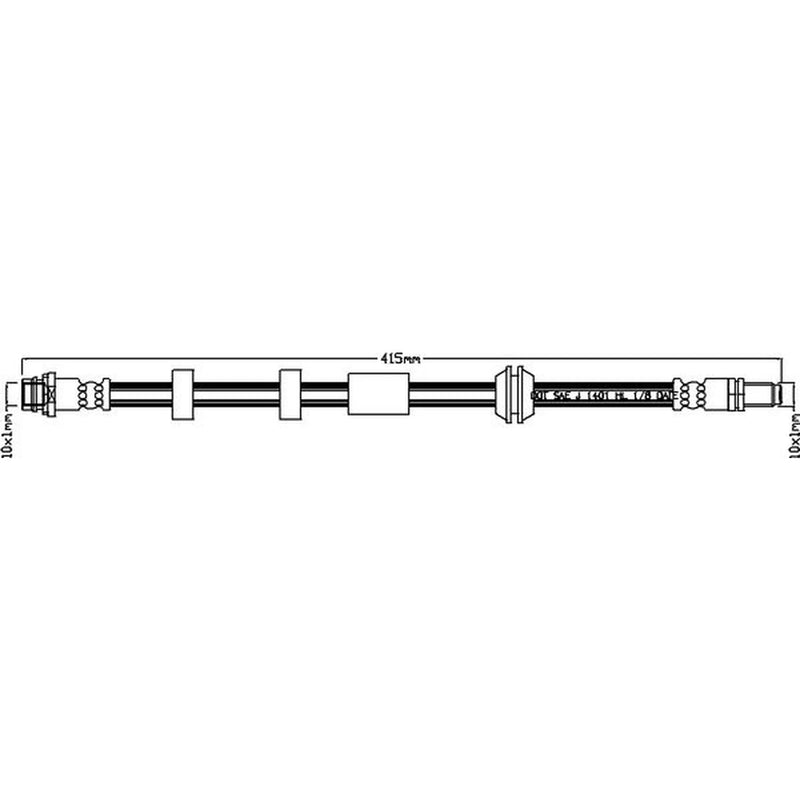 Juratek Brake Hydraulic Hose Line Right JBH1175