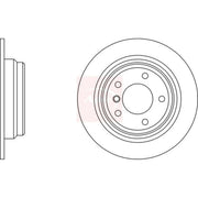 Apec 2 x Solid Brake Discs fits BMW 5 1995-2003