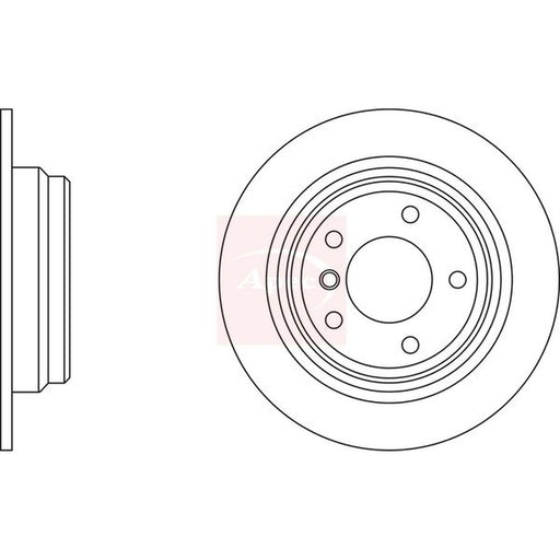 Apec 2 x Solid Brake Discs fits BMW 5 1995-2003