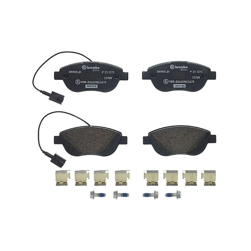 Brembo 4 x Front Brake Pad Set fits Abarth 500 / 595 / 695 2008 on 1.4