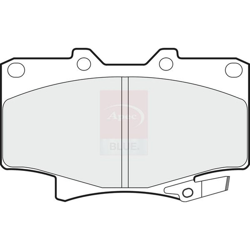 Apec Front Brake Pad Set fits Toyota Land Cruiser 80 1990-1997 4.2 4.5