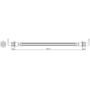 Abtex Brake Hydraulic Hose Line Rear fits Nissan Micra C+C III 2005-2010 1.4 1.6
