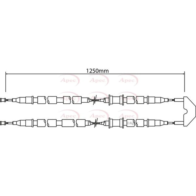Apec Handbrake Cable Rear CAB1454