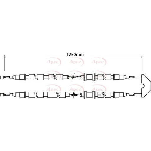 Apec Handbrake Cable Rear CAB1454