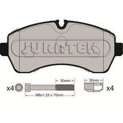 Juratek Front Brake Pad Set fits Mercedes-Benz Sprinter 3,5-T 2006-2025