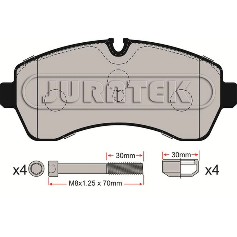 Juratek Front Brake Pad Set fits Mercedes-Benz Sprinter 3,5-T 2006-2025
