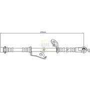 NAPA Brake Hydraulic Hose Line Front Right NBH1280