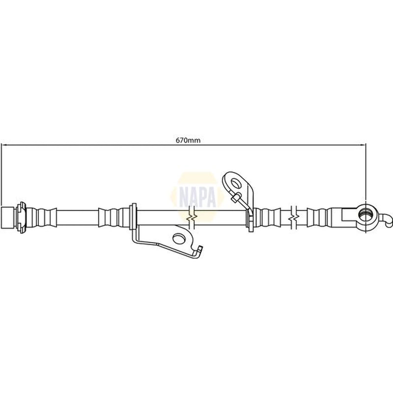 NAPA Brake Hydraulic Hose Line Front Right NBH1280