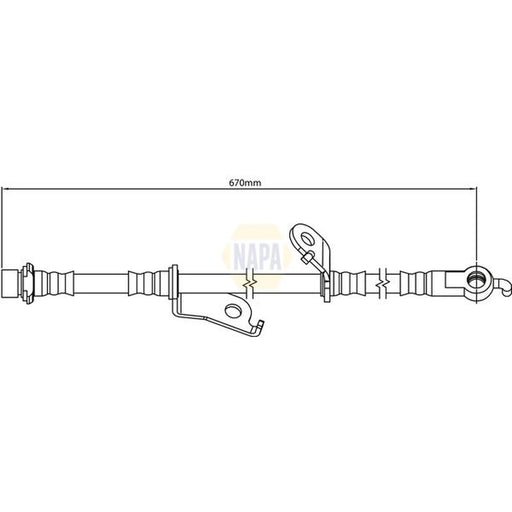 NAPA Brake Hydraulic Hose Line Front Right NBH1280