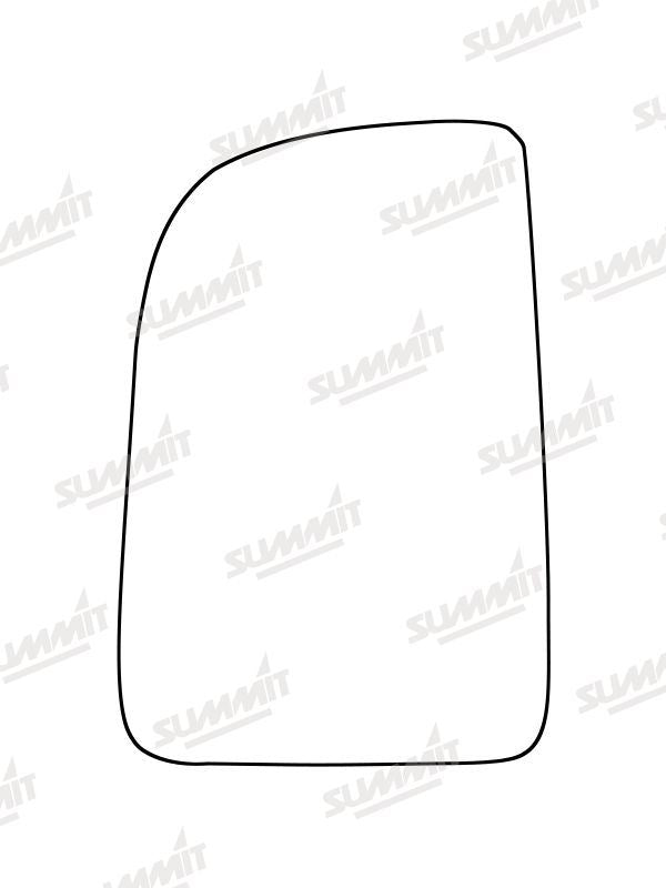 Summit Heated Base Plate With Commercial Mirror Glass fits Mercedes Sprinter 18 on LHS (Suitable for short arm mirrors) Summit - Bars 4 Cars