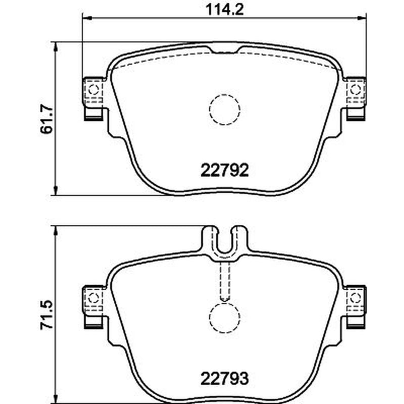 DON Rear Brake Pad Set fits Mercedes-Benz Cls 2017-2018