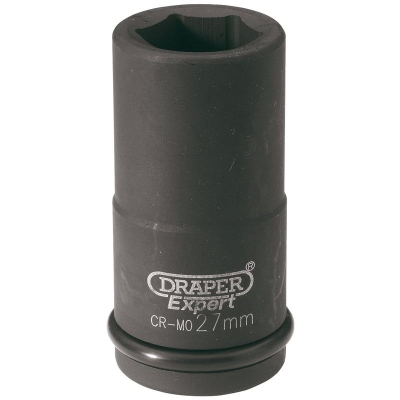 Draper HI-TORQ 6 Point Deep Impact Socket, 3/4" Sq. Dr., 27mm 71908 Draper - Dynamic Drive