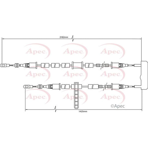 Apec Handbrake Cable Right Rear CAB1395