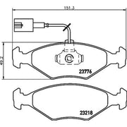 DON Front Brake Pad Set fits Fiat Palio 1996-2003 1.0 1.2 1.4