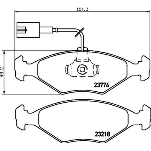 DON Front Brake Pad Set fits Fiat Palio 1996-2003 1.0 1.2 1.4