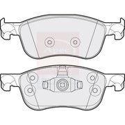 Apec Black Front Brake Pad Set fits Ford Fiesta VII 2017-2021 1.0 1.1 1.5