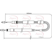 Apec Handbrake Cable Left Rear CAB1078