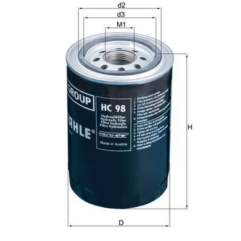 Mahle Hydraulic Oil Filter