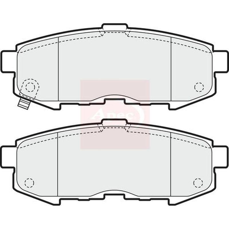 Apec Rear Brake Vented Discs & Pads fits Mazda MPV 2002-2006 2.0 2.3