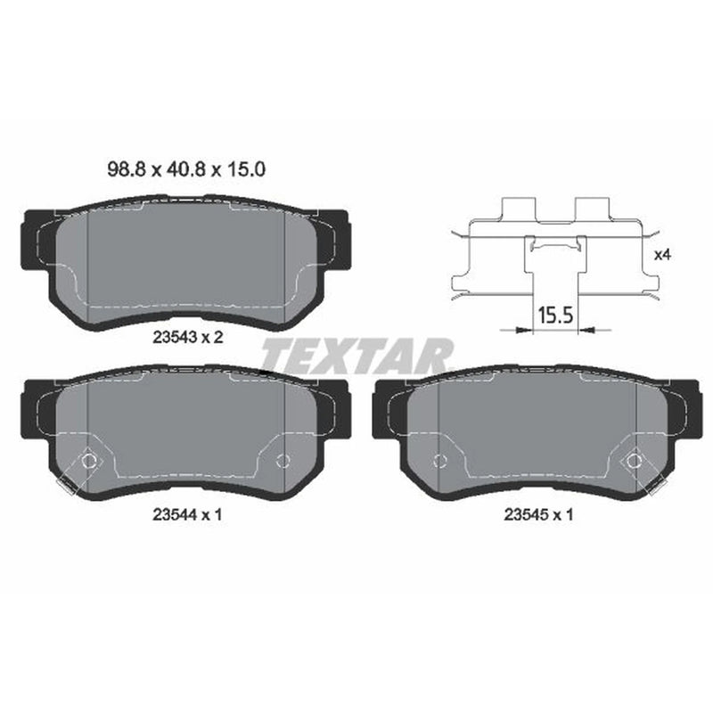 Textar Brake Pad Set 2354306
