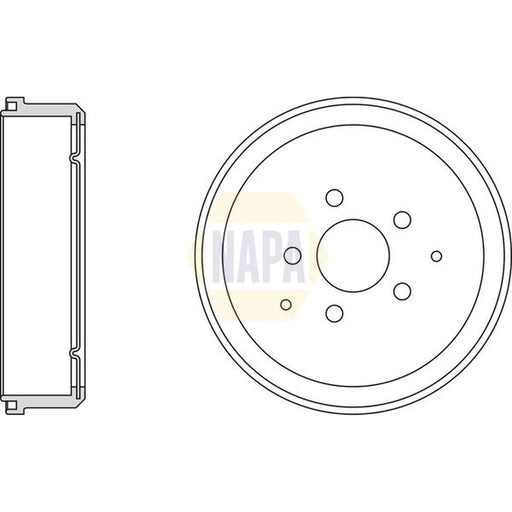 NAPA Brake Drum Assembly Rear NDR1044